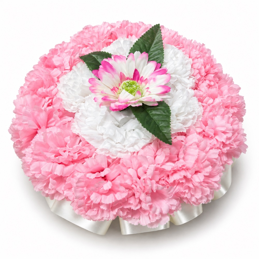 Small Artificial Floral Memorial Posy — Baby Pink