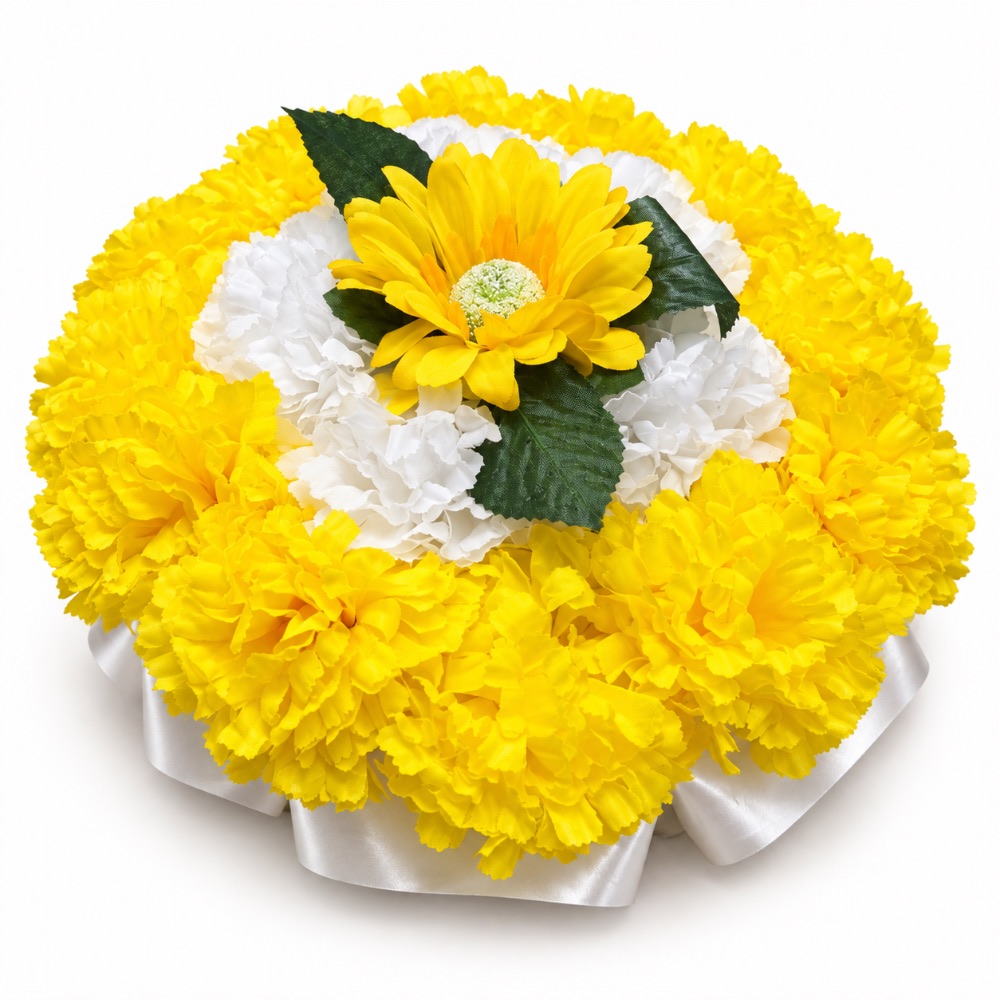 Small Artificial Floral Memorial Posy — Yellow