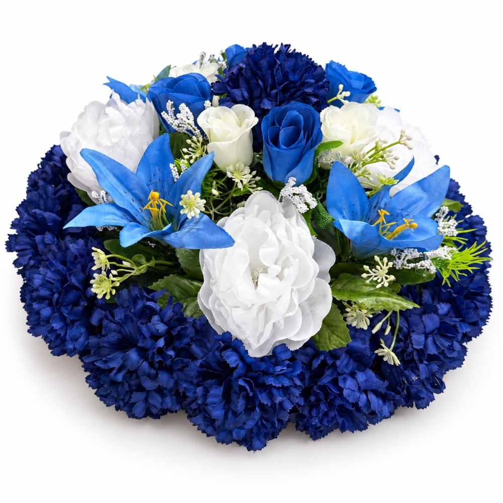 Artificial Floral Memorial Posy — Blue