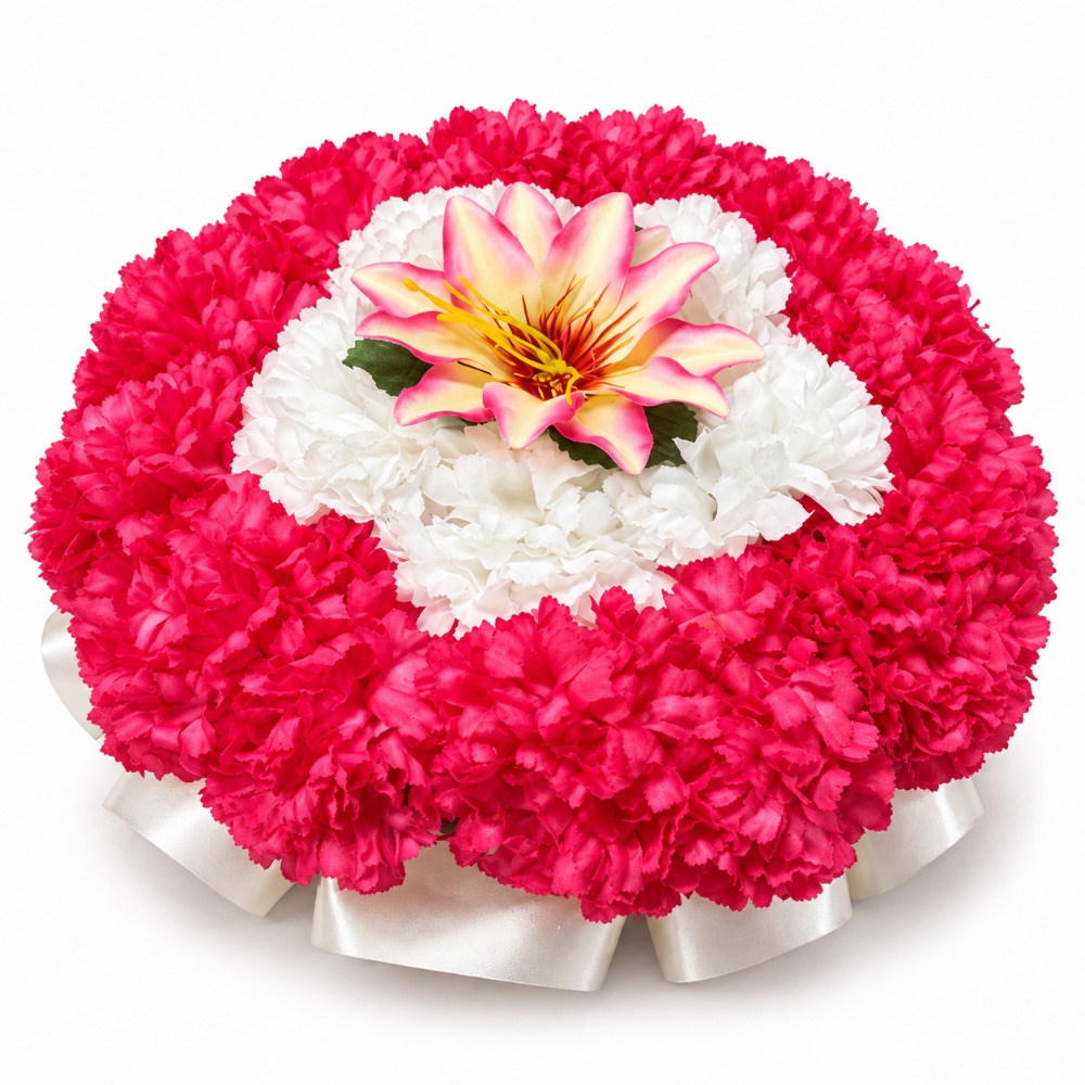 Small Artificial Floral Memorial Posy — Pink